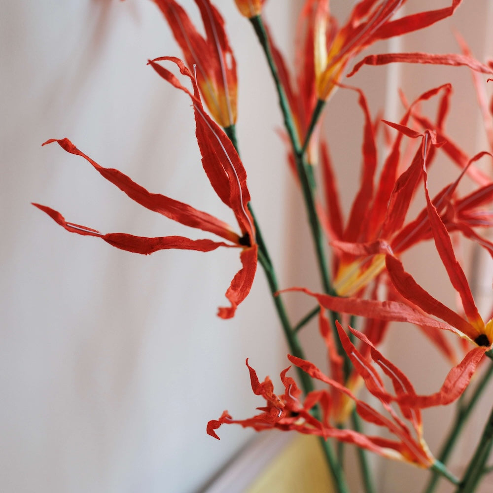 Flowrette Orchidée Passion fleur papier orange x1