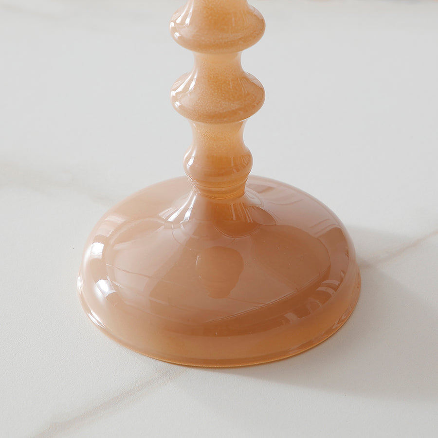 Sia Nude bougeoir beige rosé 25 cm verre glossy