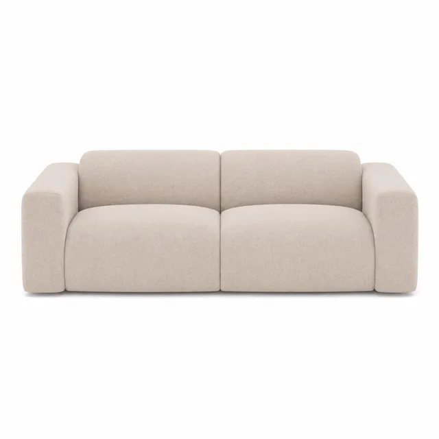 Sia Home Canapé Myra canapé droit beige assise arrondie