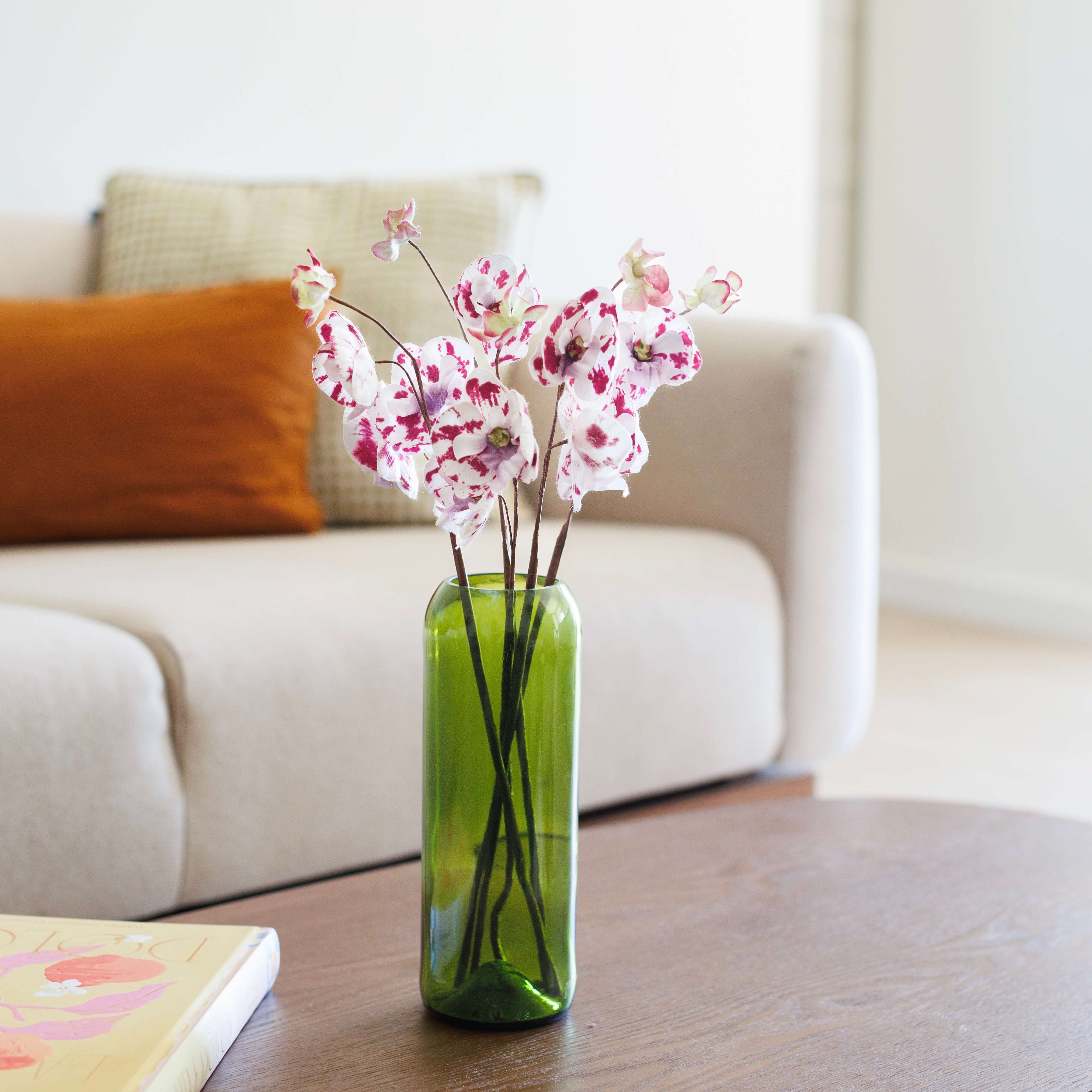 Flowrette Orchidée Sauvage fleur papier bordeaux x1