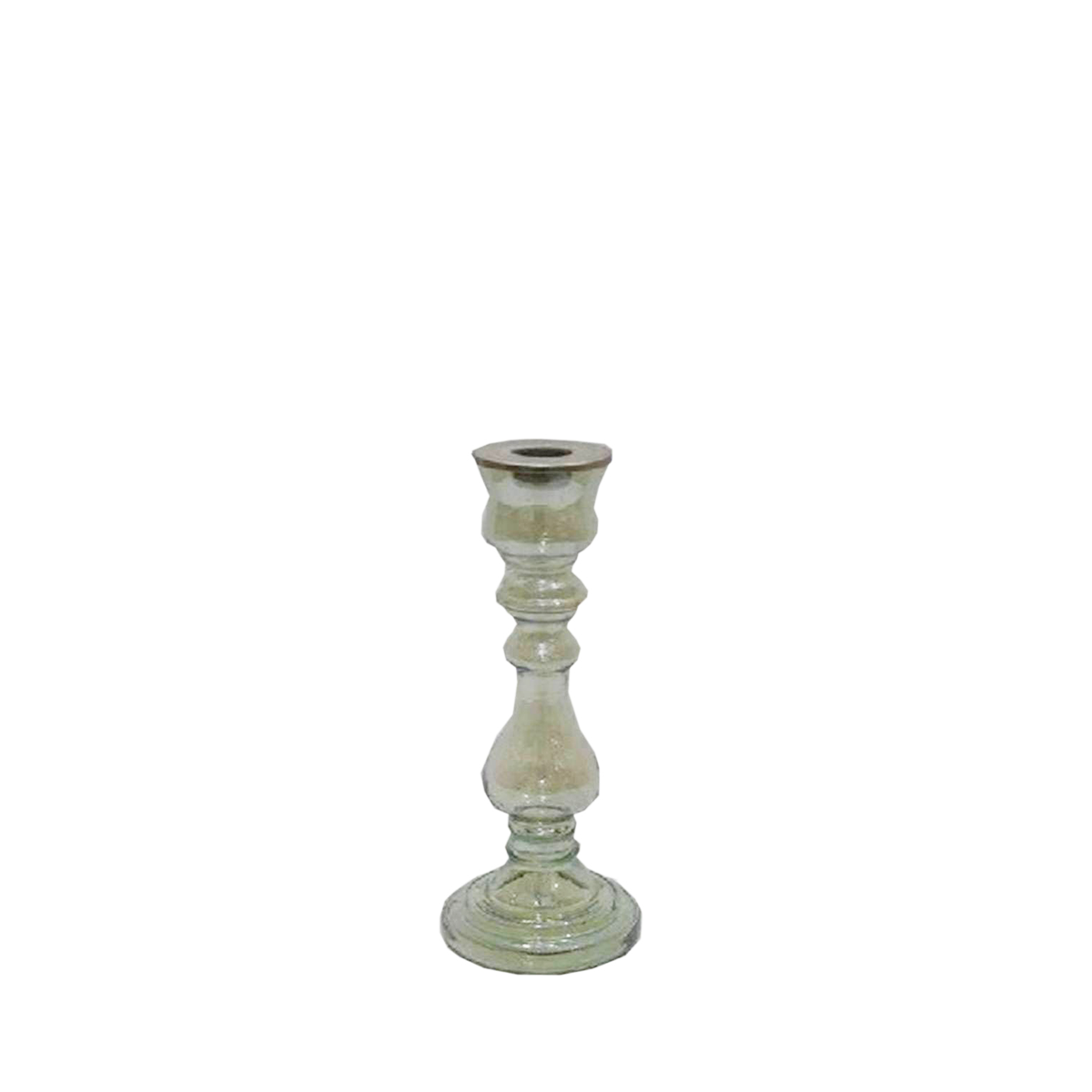 Sia Home Bougeoir en verre photophore transparent 22,5 cm