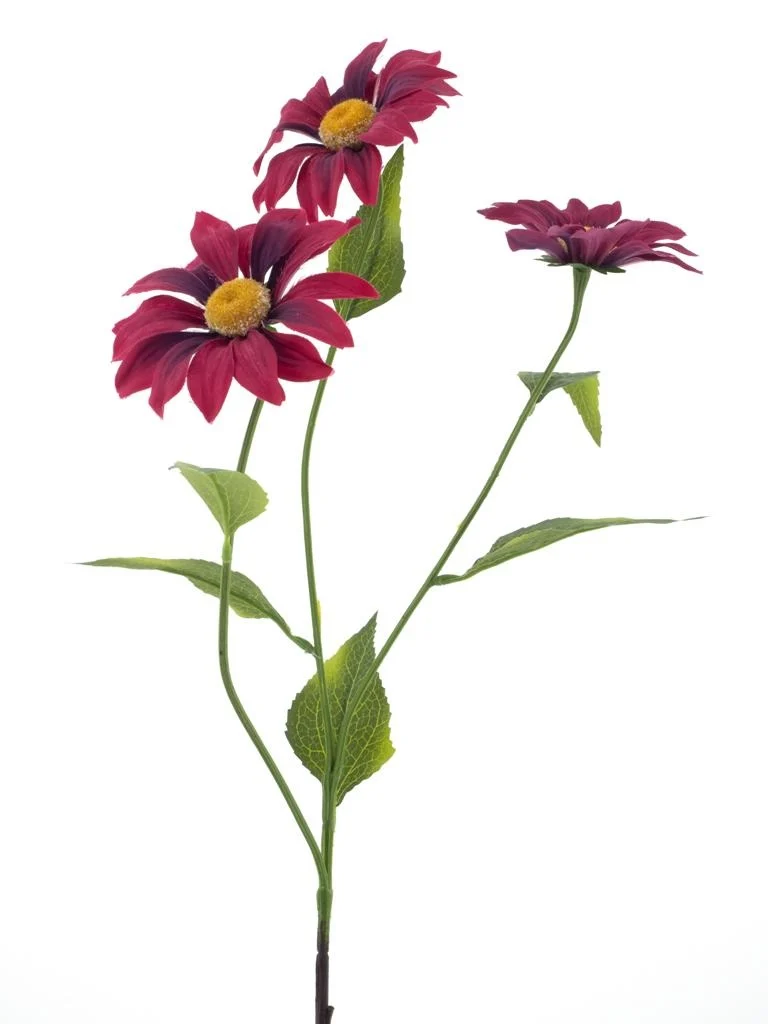 Feuillazur Rungis Marguerite fleur artificielle 76 cm violet