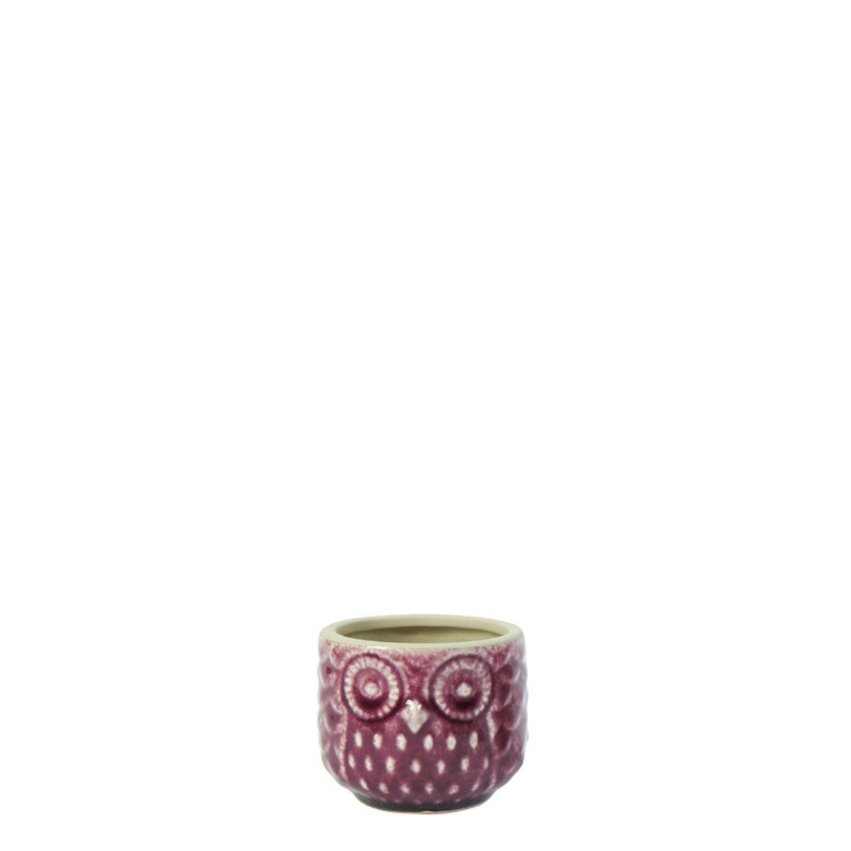 Sia Home Owly Cache-Pot 6 cm gris céramique