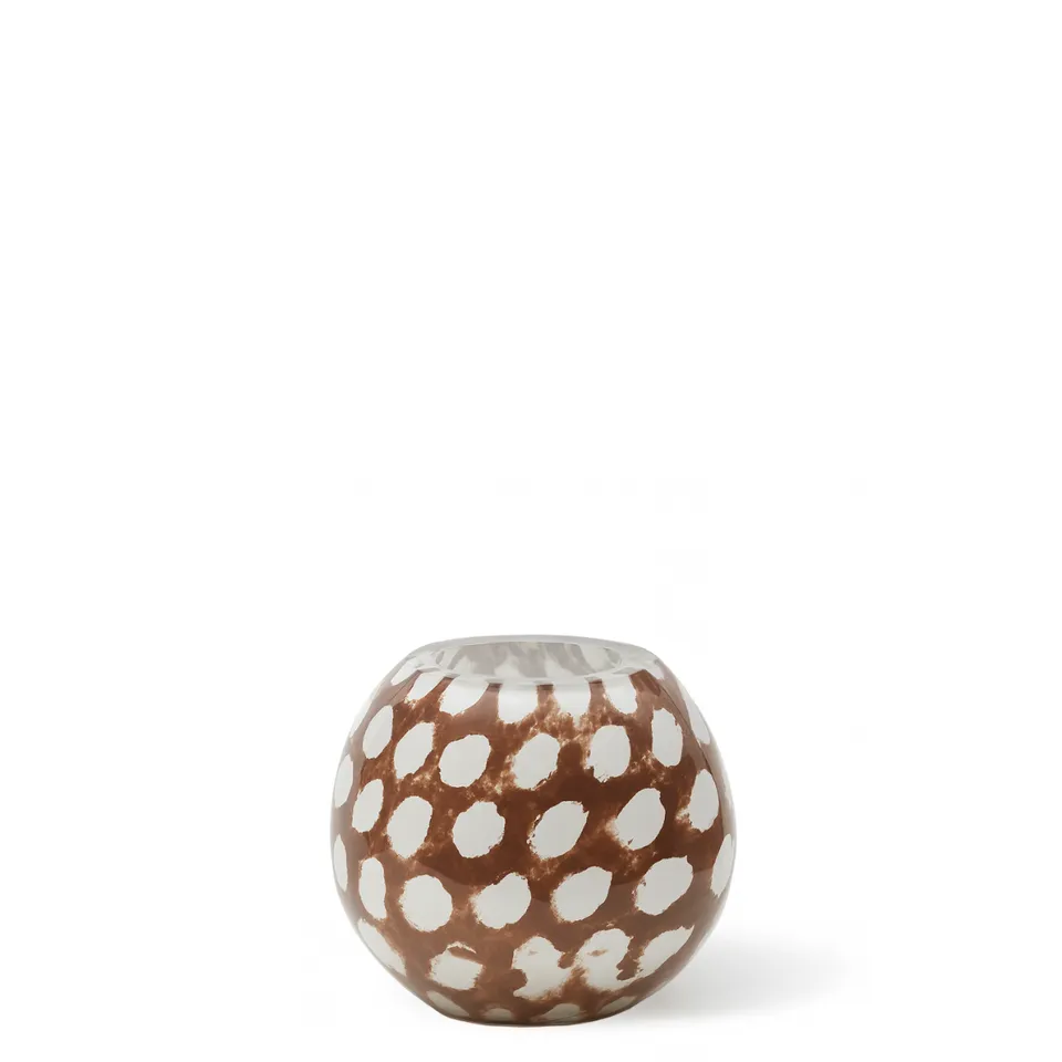 Sia Home Savana photophore verre marron 8 cm