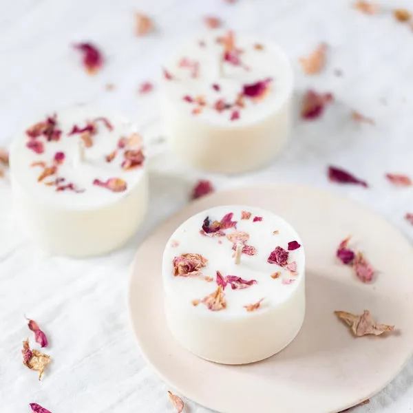 Flowrette Trio bougies fleurs séchées parfum rose sauvage
