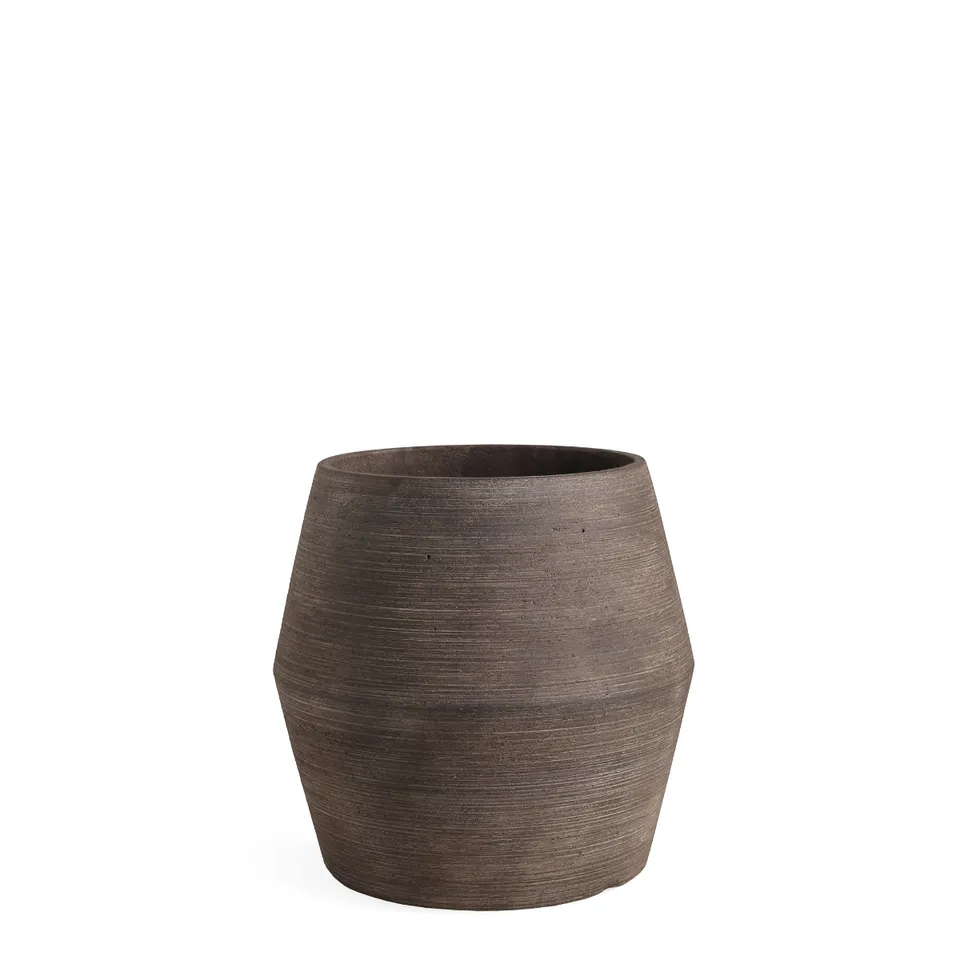 Sia Home Cache-Pot Zen bombé 43 cm cache-pot marron foncé