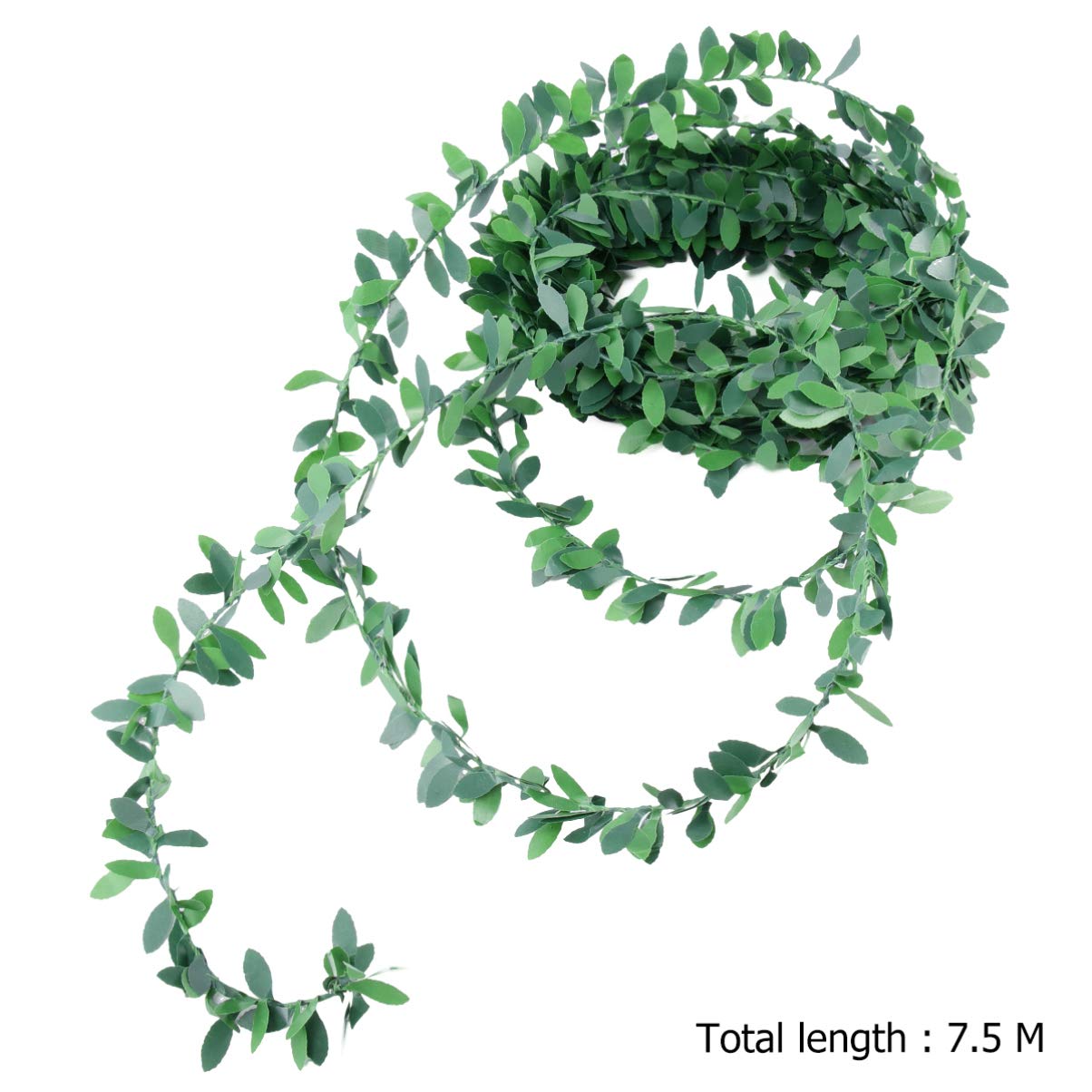 Winomo Guirlande lierre artificiel vert 5 m PVC tête et mur