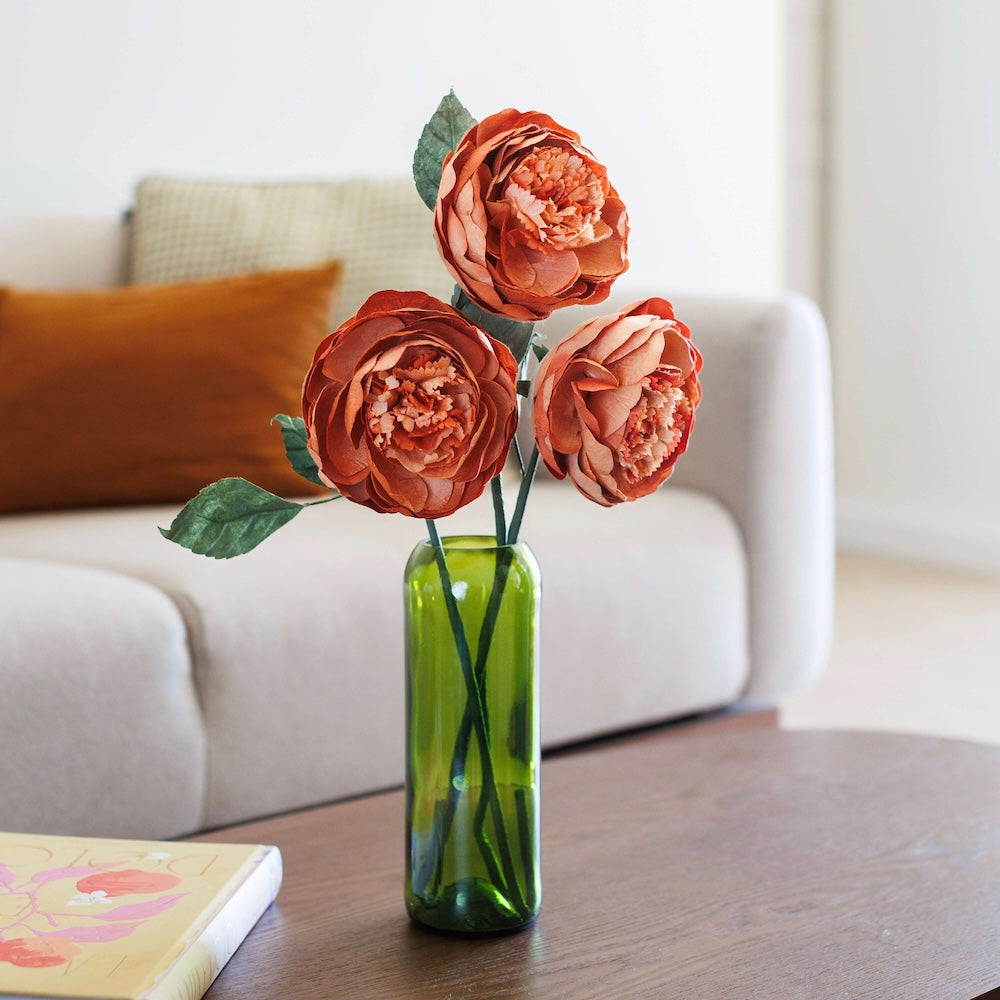 Flowrette Bouton de pivoine papier pêche fleur à l'unité