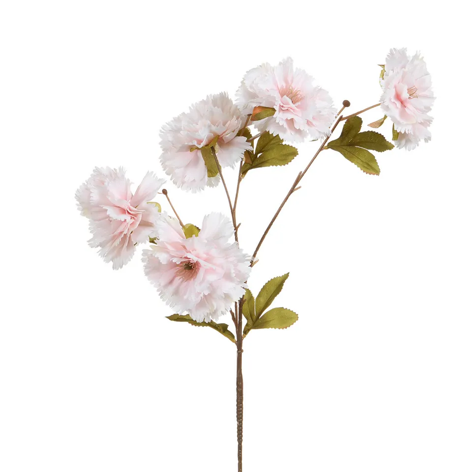 Sia Œillet tige artificielle crème 70 cm 3 fleurs