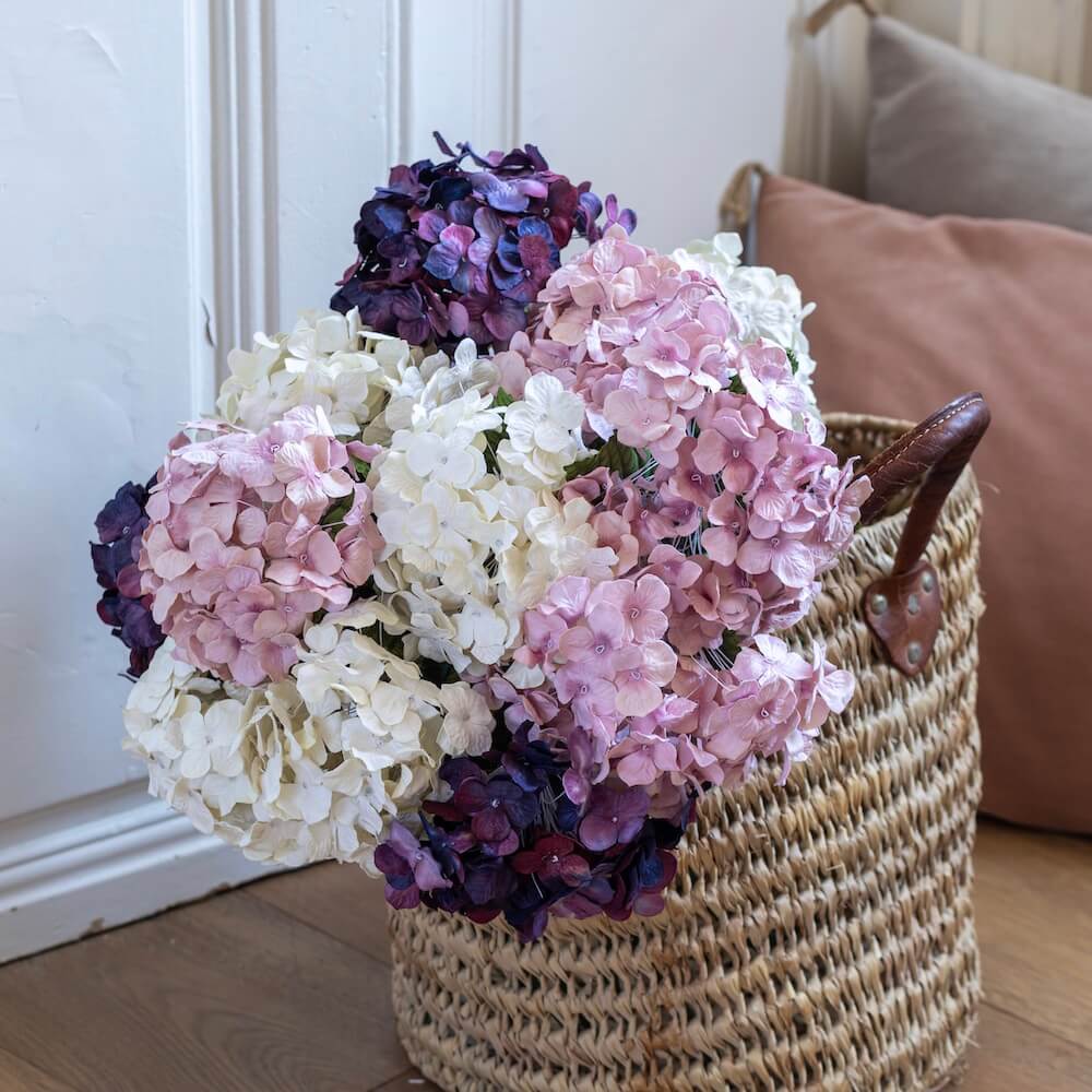 Flowrette Hortensia violet intense fleur papier x1
