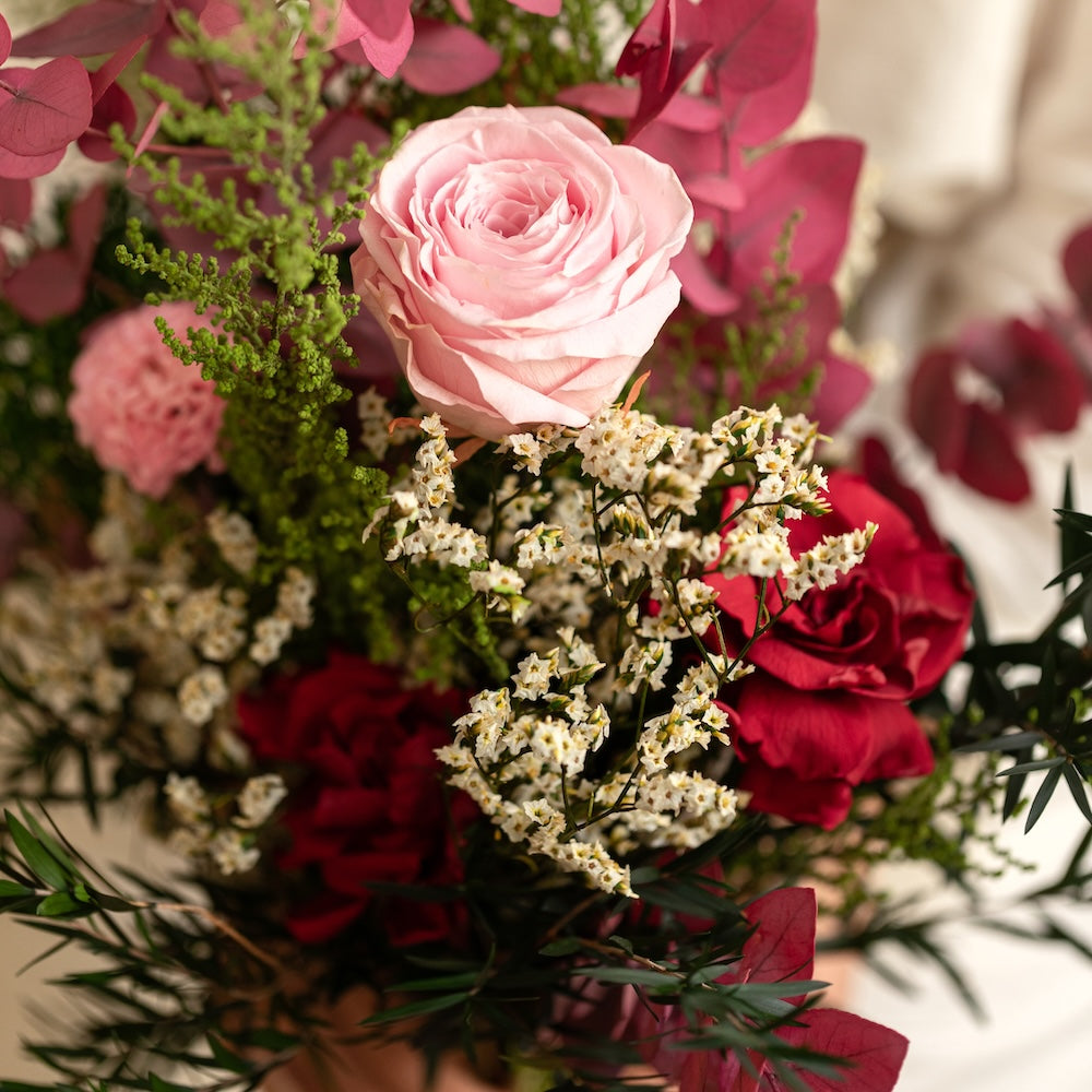 Flowrette Monceau bouquet éternel stabilisé rose