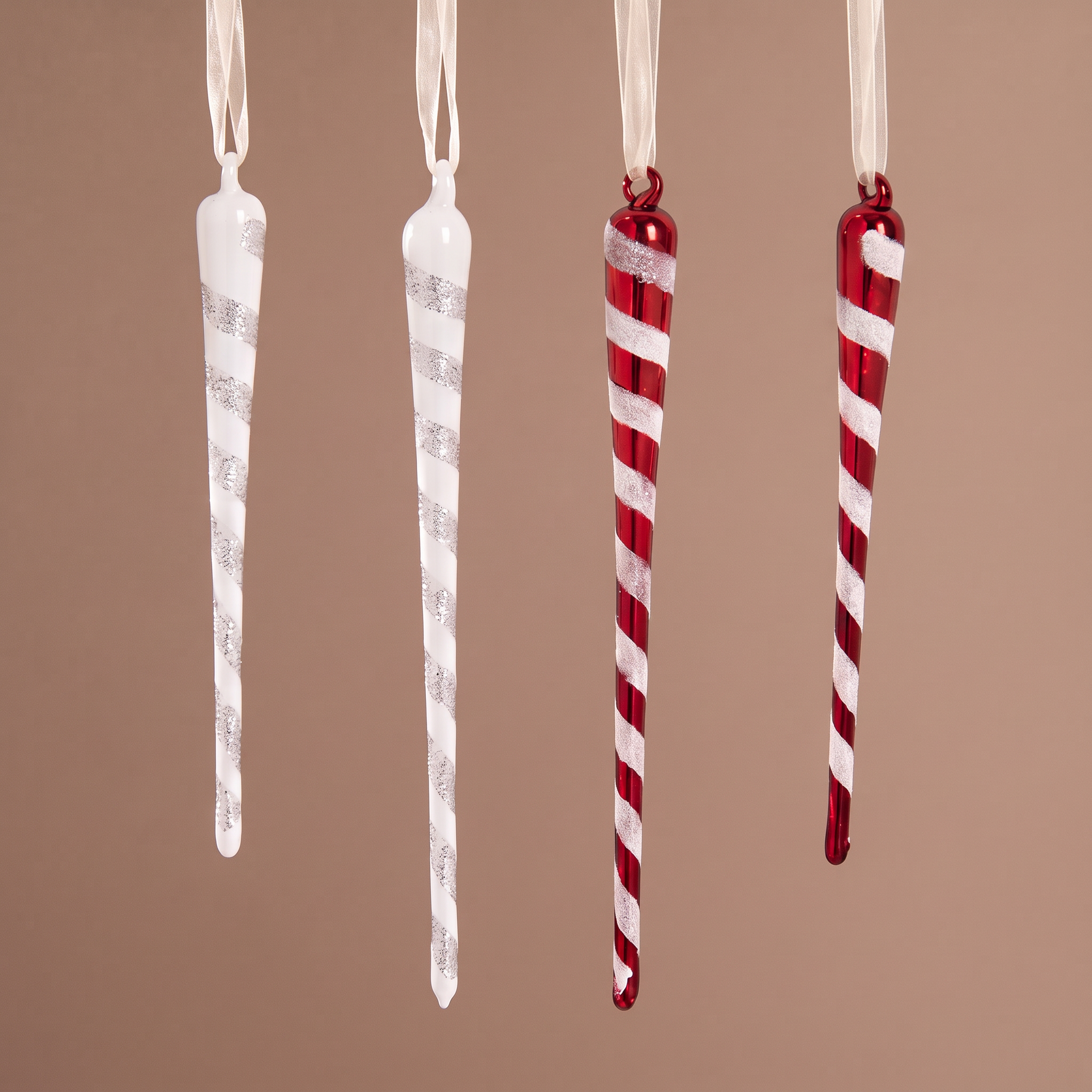 Sia Home Lappi suspensions Noël glaçons rouges set 4