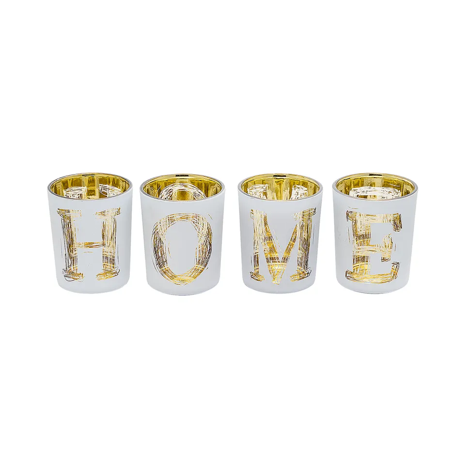 Sia Home Photophores Home photophore blanc lot 4 doré