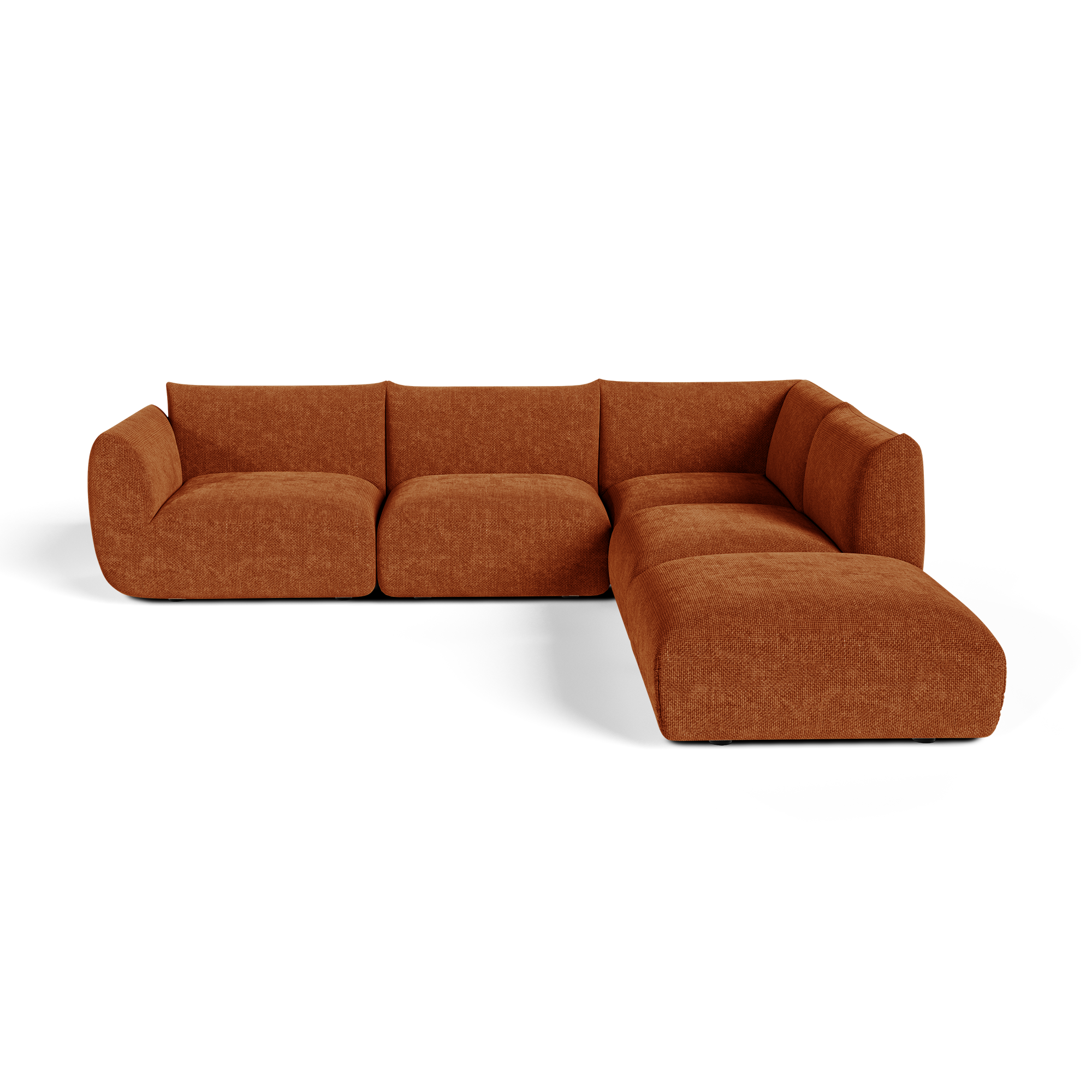 Sia Home Nooma canapé angle droit modulable 7 places terracotta