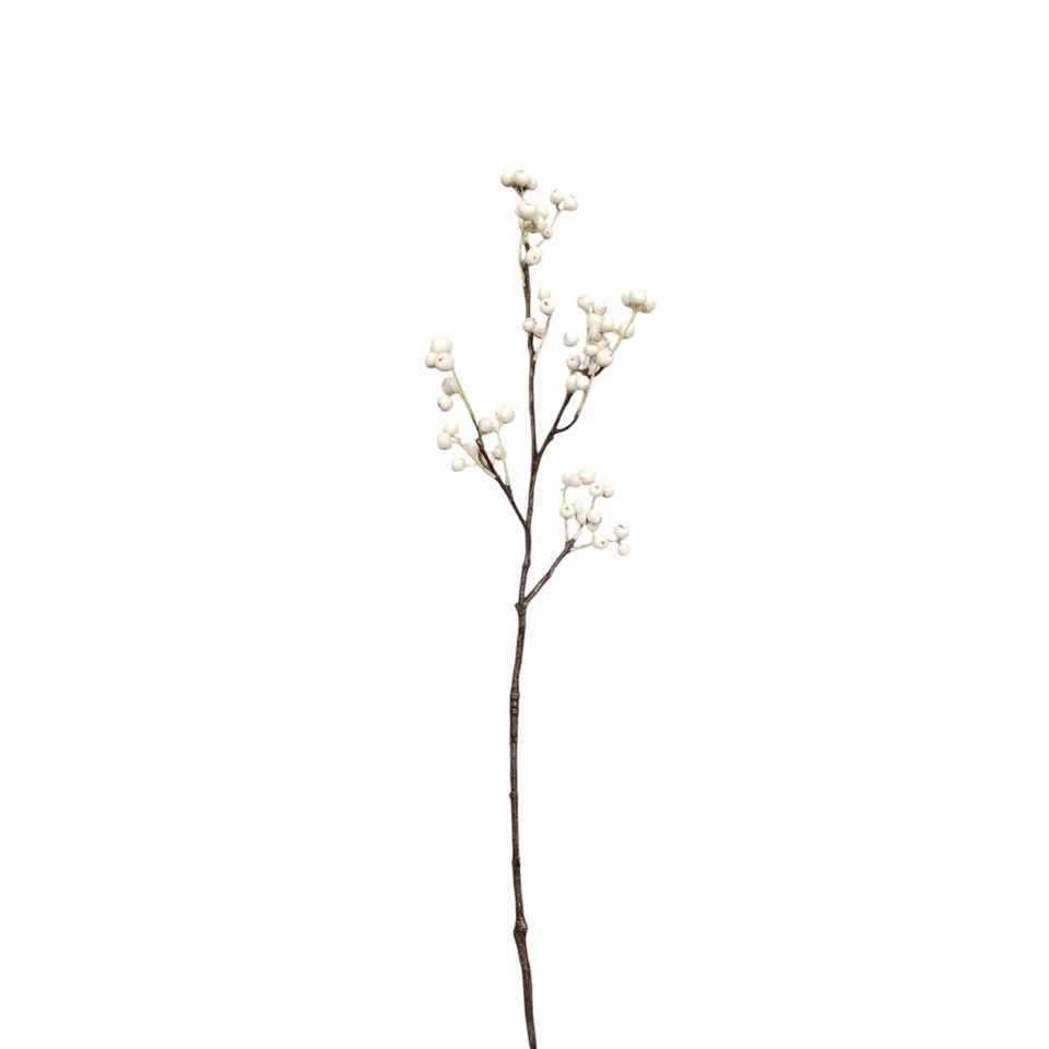 Sia Home Branche de baies artificielle blanche 70 cm