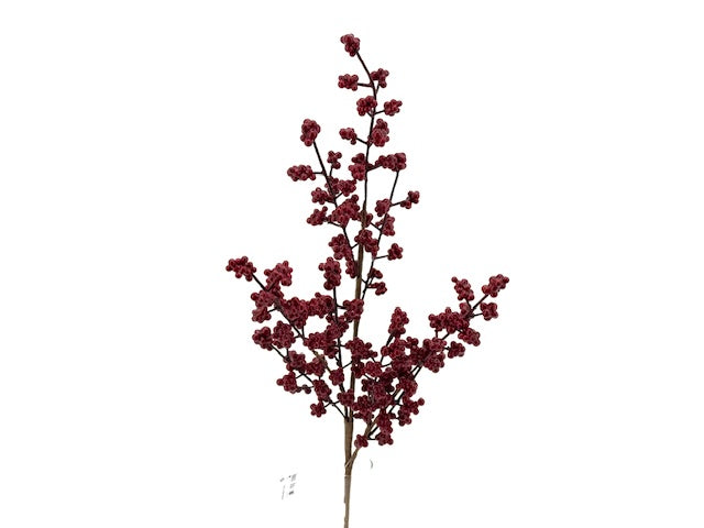 Feuillazur Rungis Branche berry bordeaux 68 cm artificielle