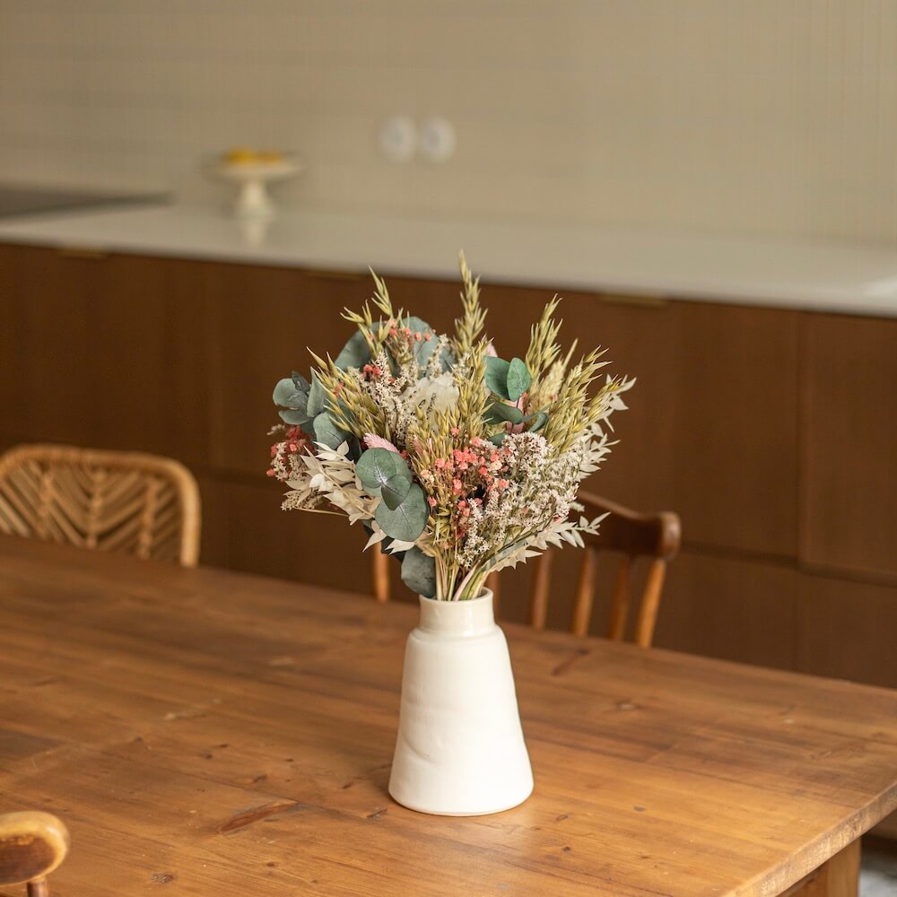 Flowrette Hector bouquet fleurs sechees stabilisees rose S