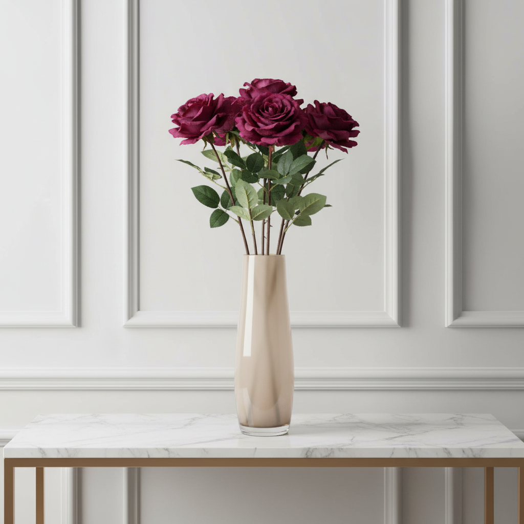 Sia Home Sophie tige rose artificielle 64 cm rouge