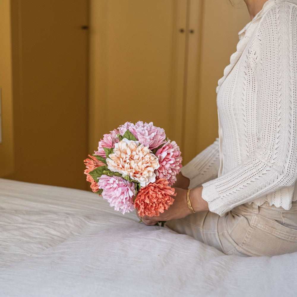 Flowrette Dahlia bouquet fleurs en papier моноvariété