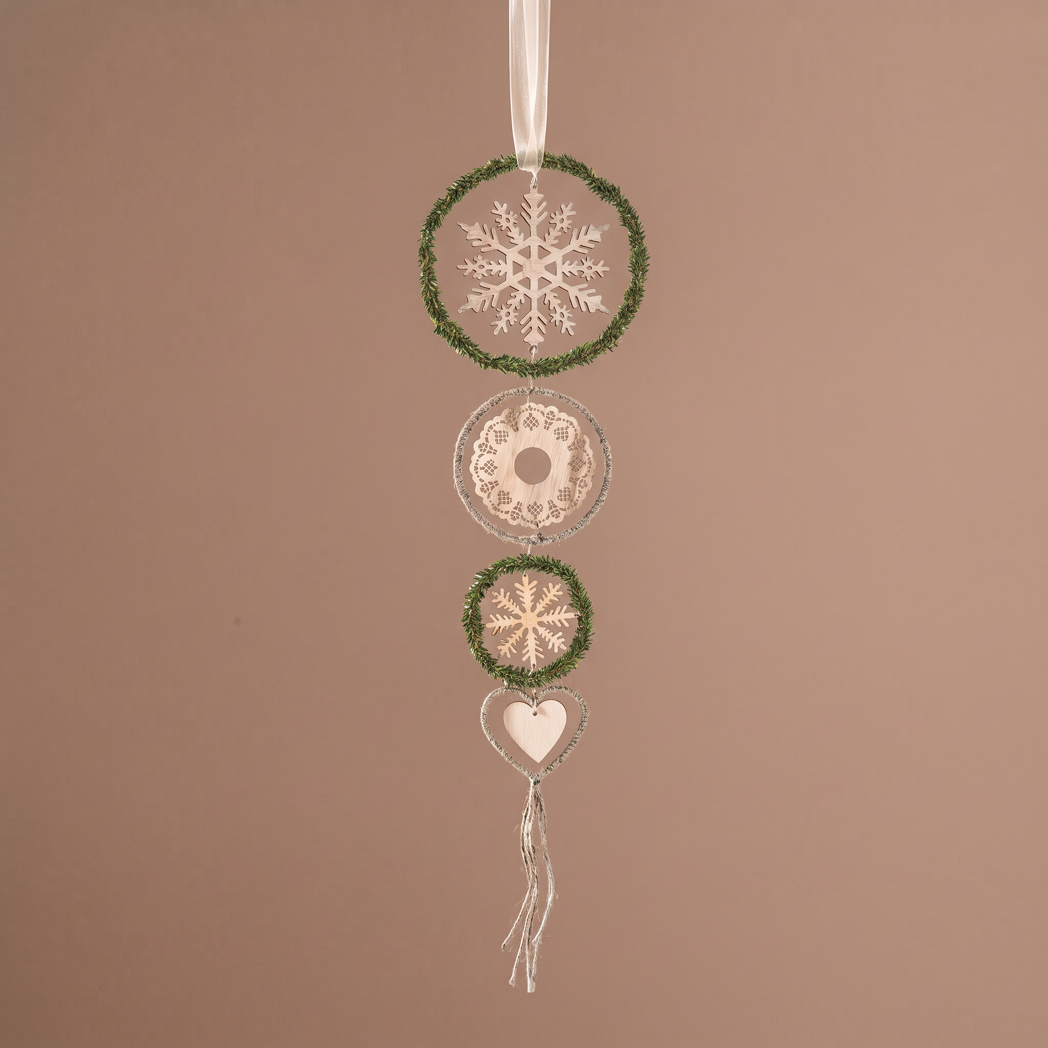 Sia Home Natura suspension Noël allongée beige