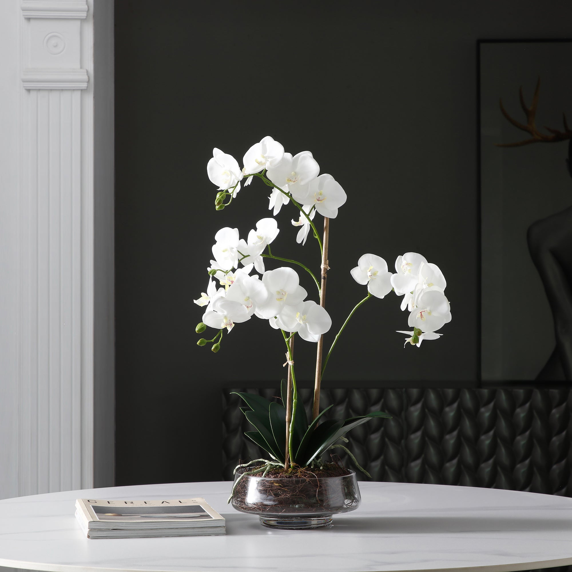 Sia Home Compositions Lena orchidée artificielle 56cm blanc
