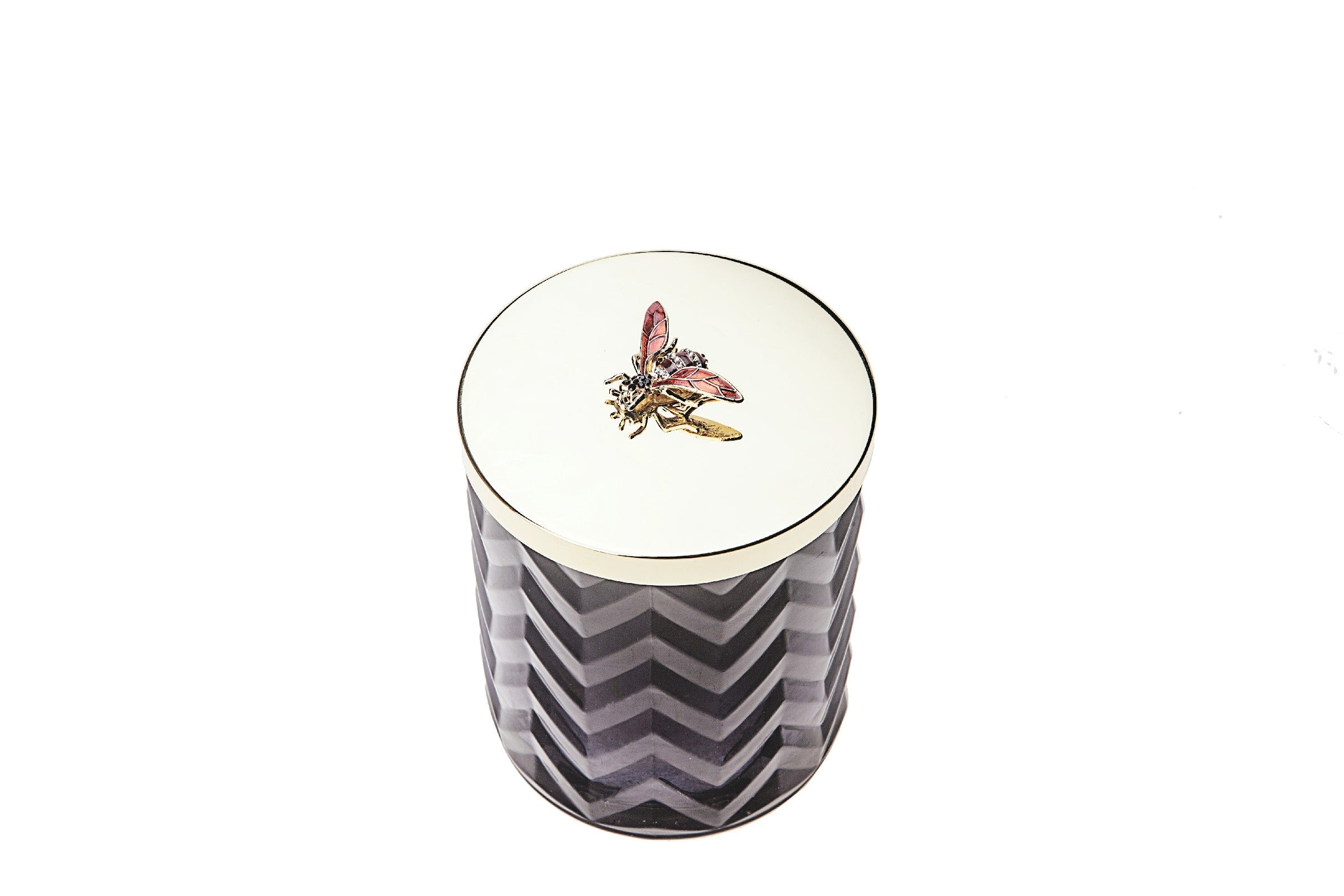 Côte Noire Herringbone HCG02 bougie parfumée noire et or 600g