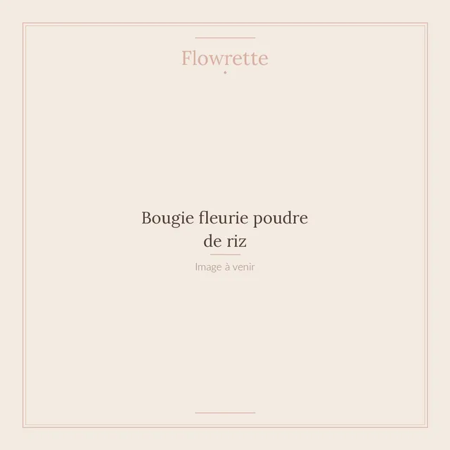 Flowrette Bougies Bougie Fleurie Poudre de Riz