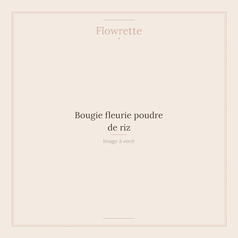 Flowrette Bougies Bougie Fleurie Poudre de Riz