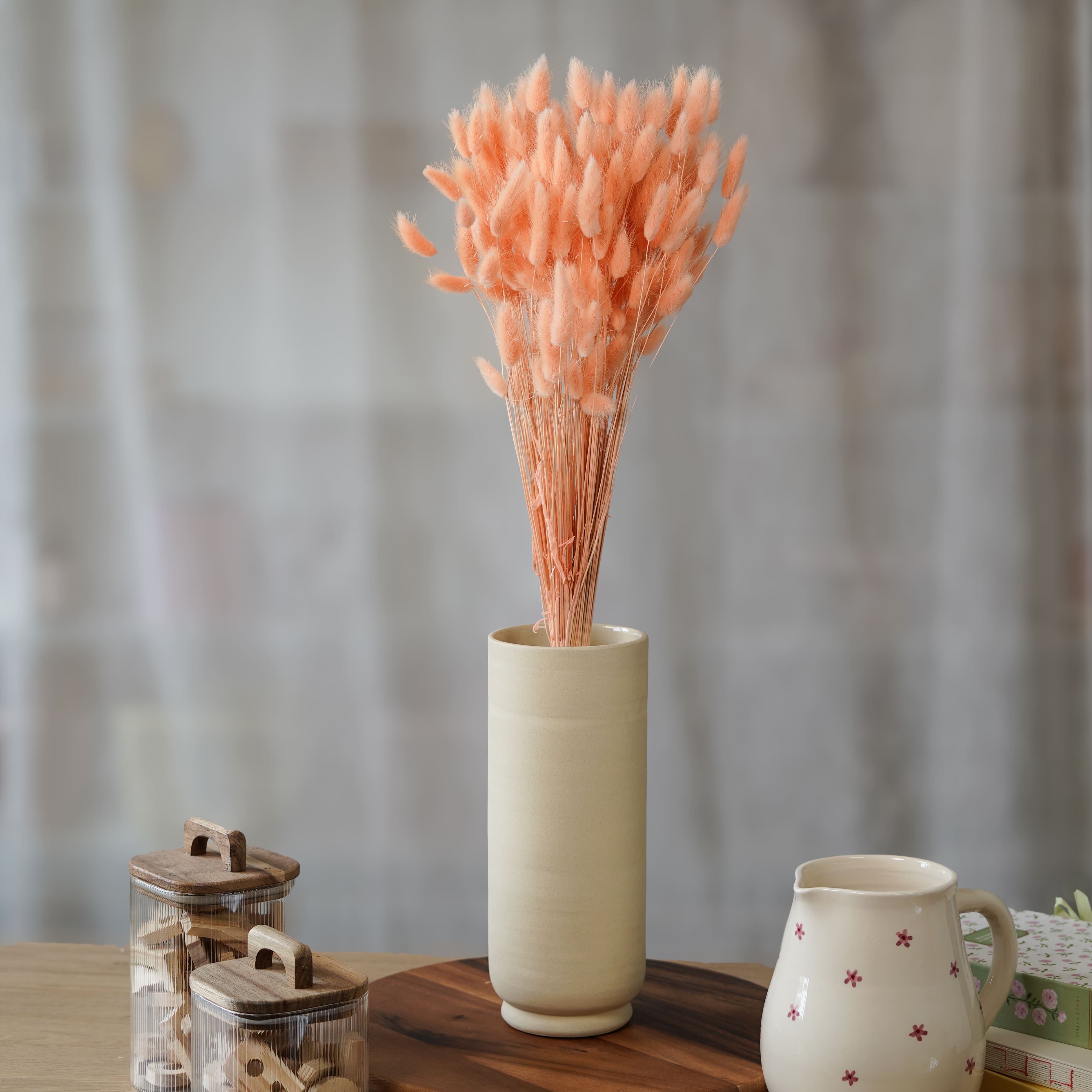 Flowrette Fleurs séchées Lagurus botte pêche x1 bouquet