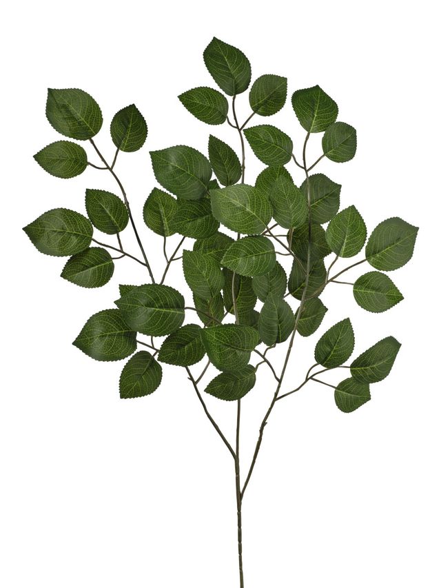 Feuillazur Rungis Branche de rose fleur artificielle verte 60cm