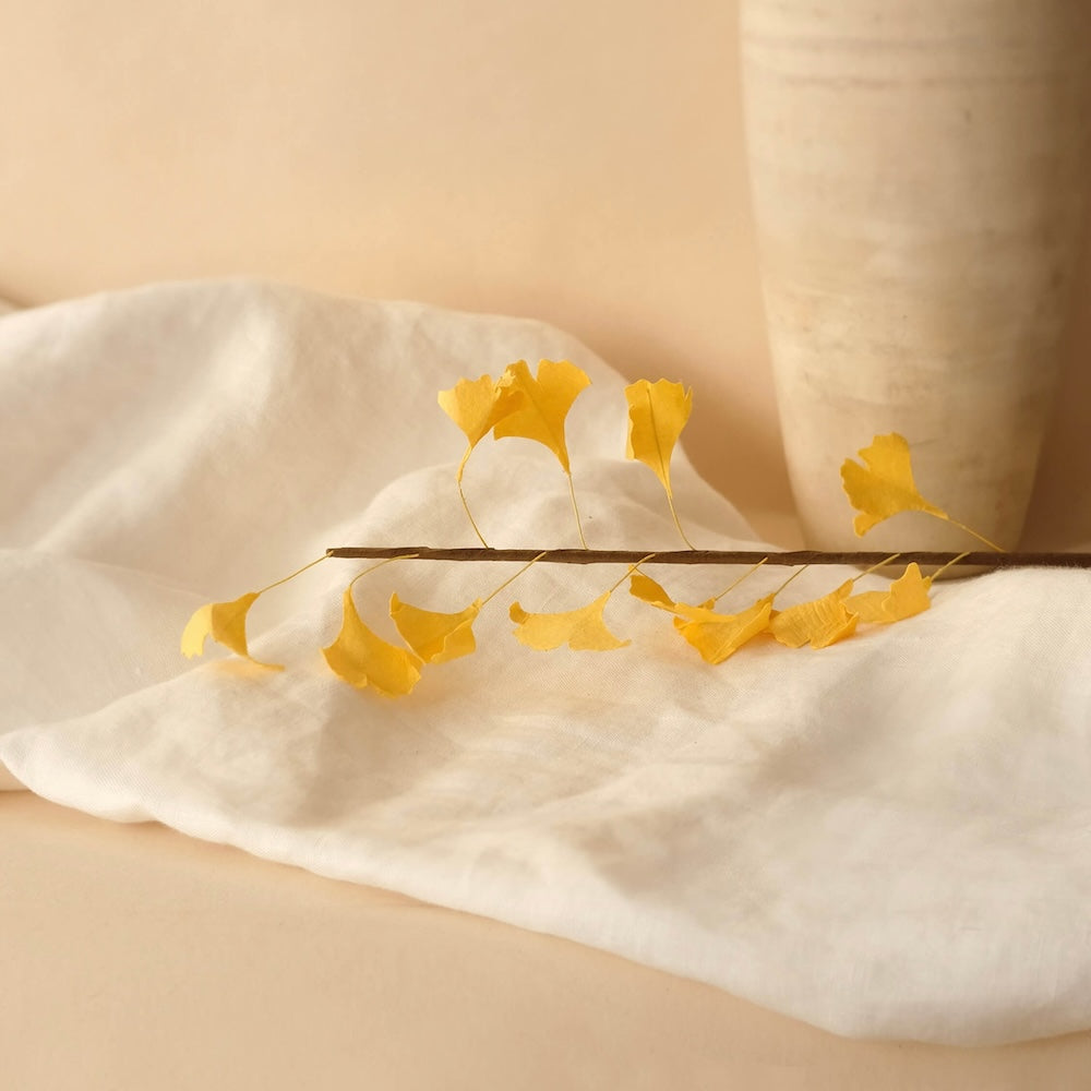 Flowrette Gingko branche papier jaune x1