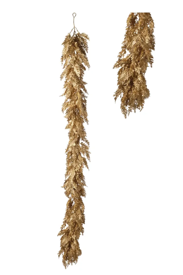 Feuillazur Rungis Guirlande cyprès doré déco Noël 170cm