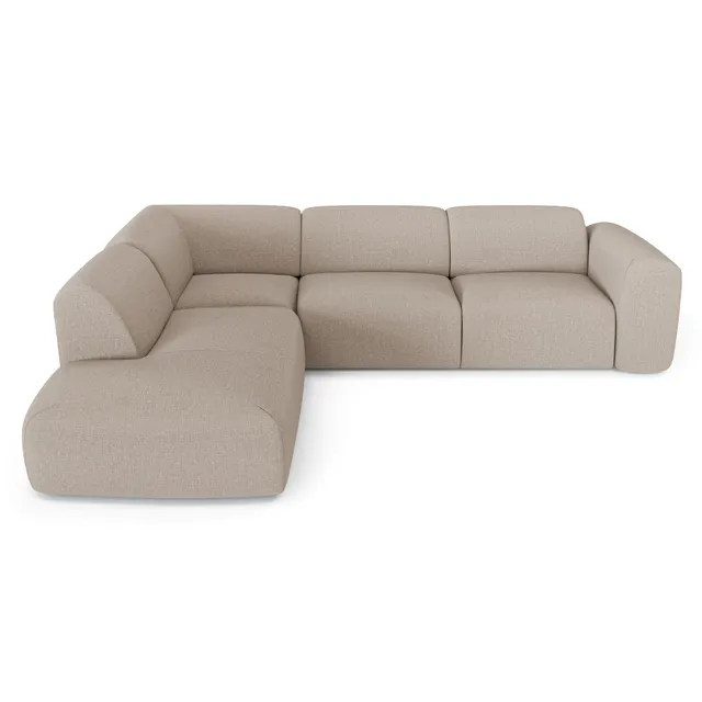 Sia Home Myra canapé grand angle gauche beige dossier