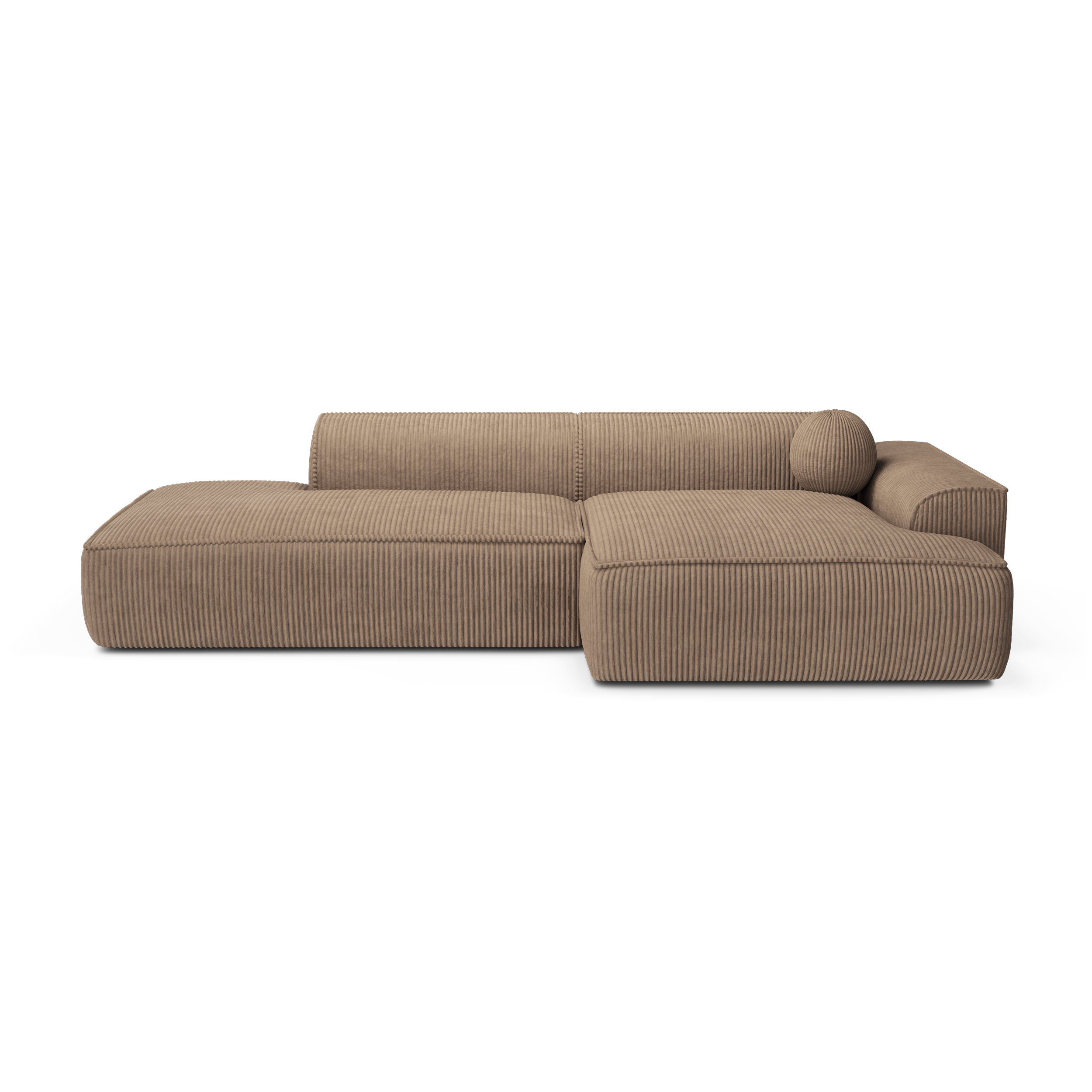 Sia Home Ania canapé angle droit taupe 5 places