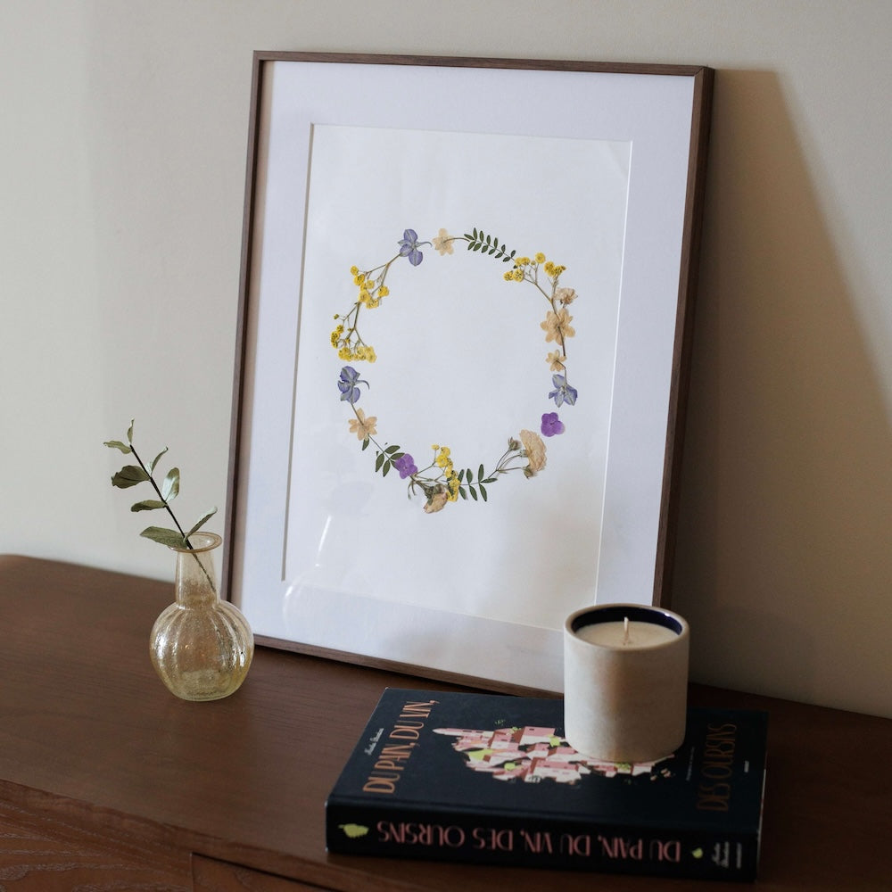 Flowrette Herbier Ronde Printanière A3 fleurs séchées