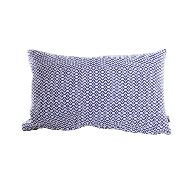 Sia Milos housse de coussin bleu coton 50x30