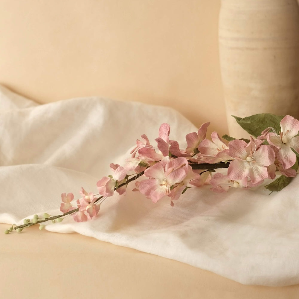 Flowrette cassier fleur papier rose tige x1 romantique