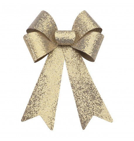 Feuillazur Rungis nœud or brillant décor Noël 23x39cm