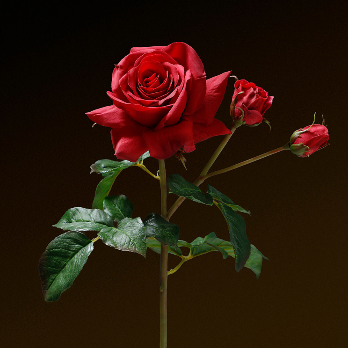 Sia Home tige rose artificielle rouge 56 cm Premium
