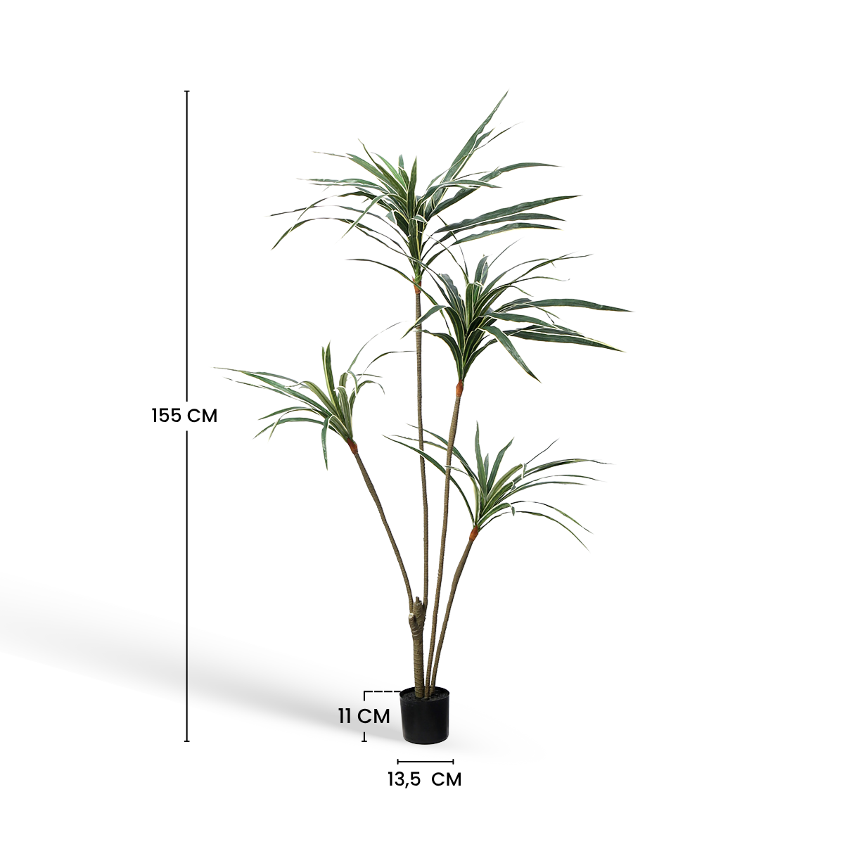 Sia Home Arbre Yucca en Pot 155 cm arbre artificiel vert