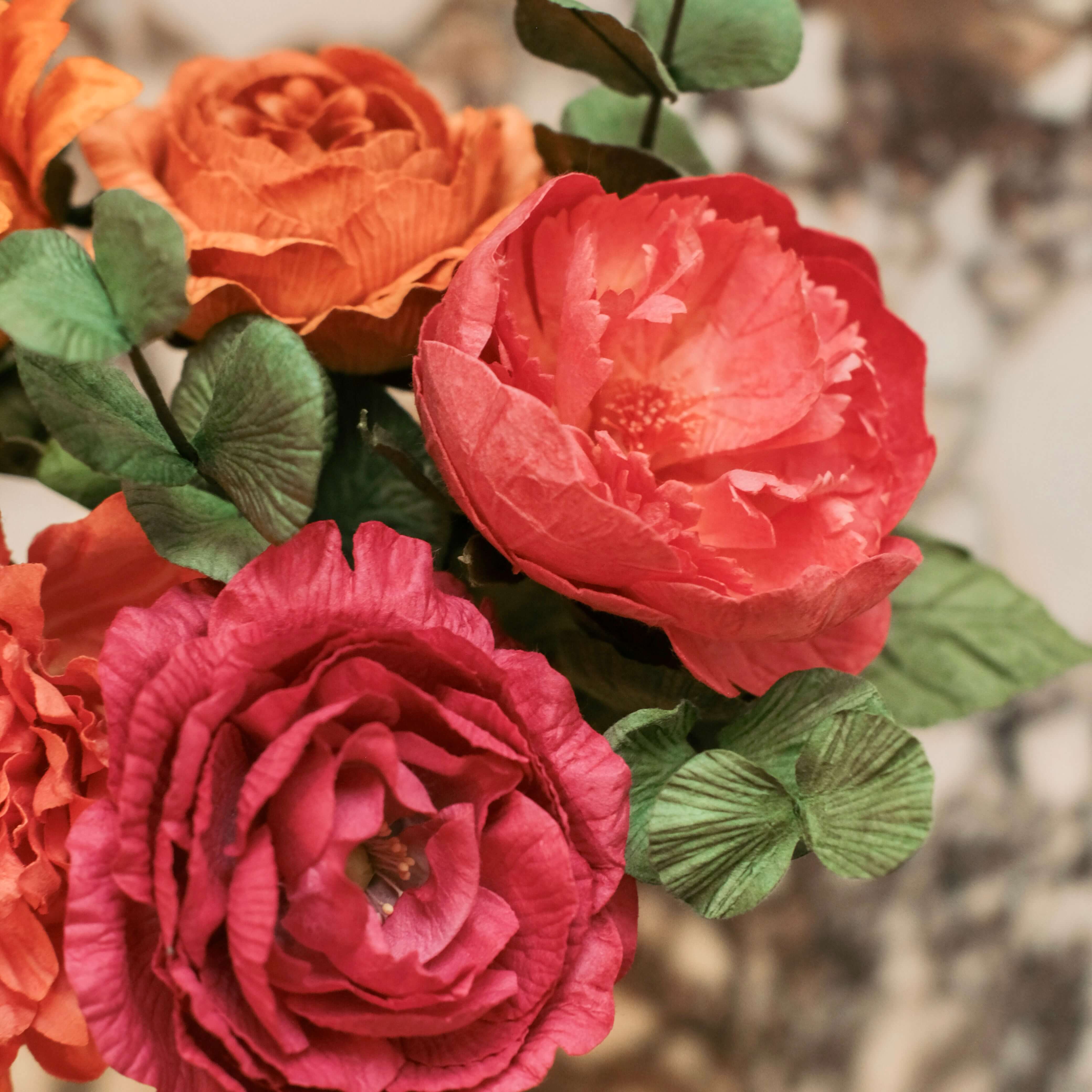 Flowrette Frida bouquet fleurs en papier fait main couleur