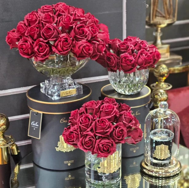 Côte Noire Grand Bouquets LRB04 bouquet fleurs rouges boîte noire
