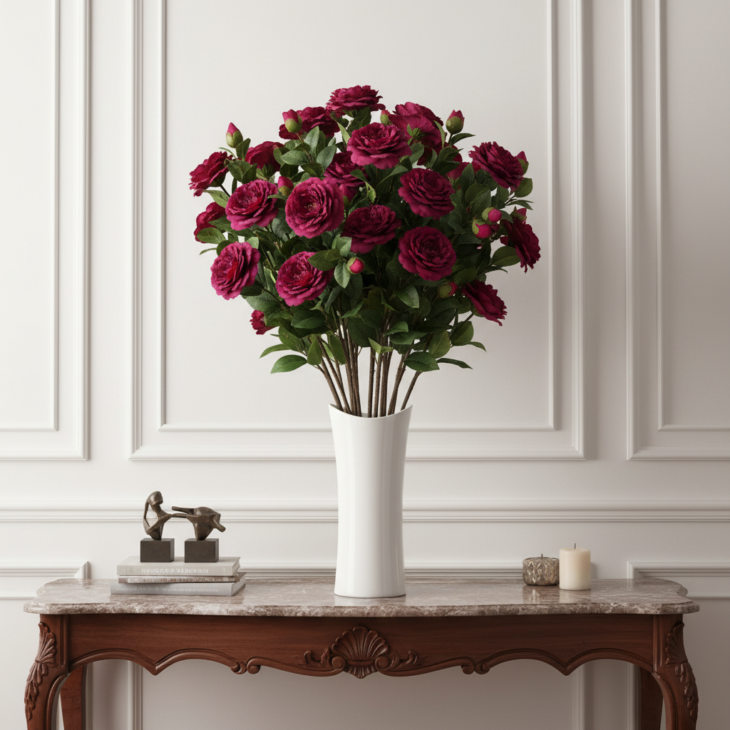 Sia Home Camélia tige artificielle 52 cm crème