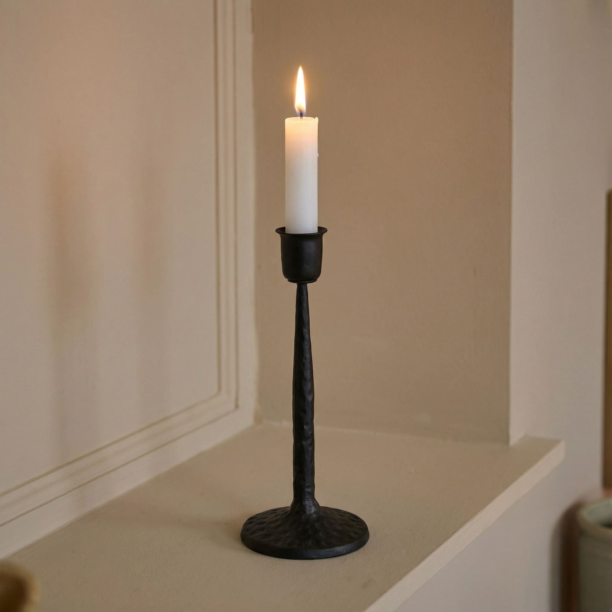 Sia Home Nalia bougeoir métal noir 20.5 cm chandelle