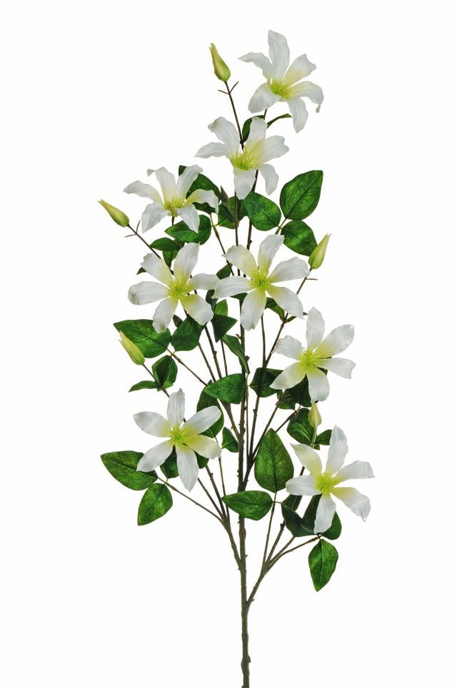 Feuillazur Rungis Branche de clématite artificielle bleue 133 cm