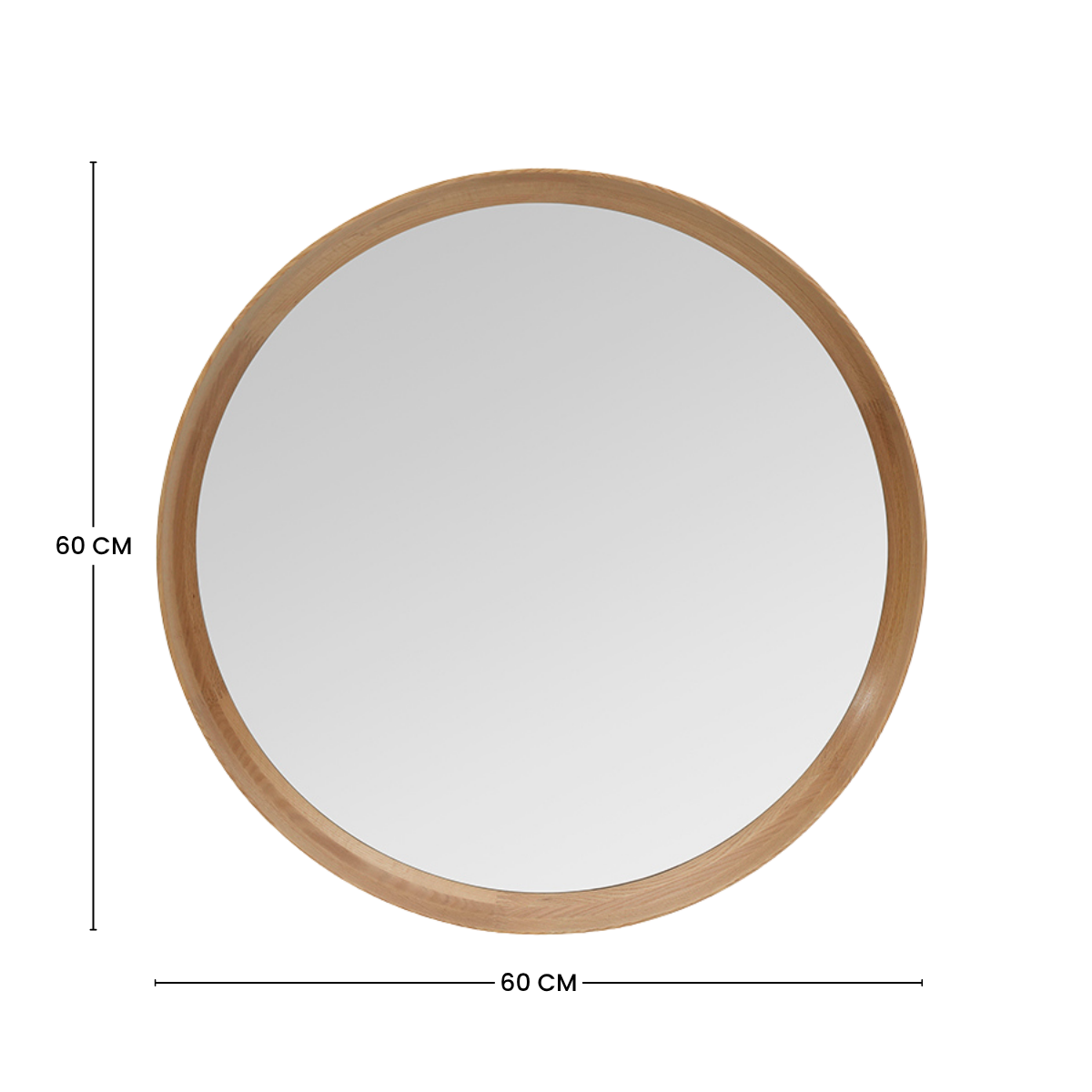 Sia Home Miroirs Lio 60 cm miroir rond beige