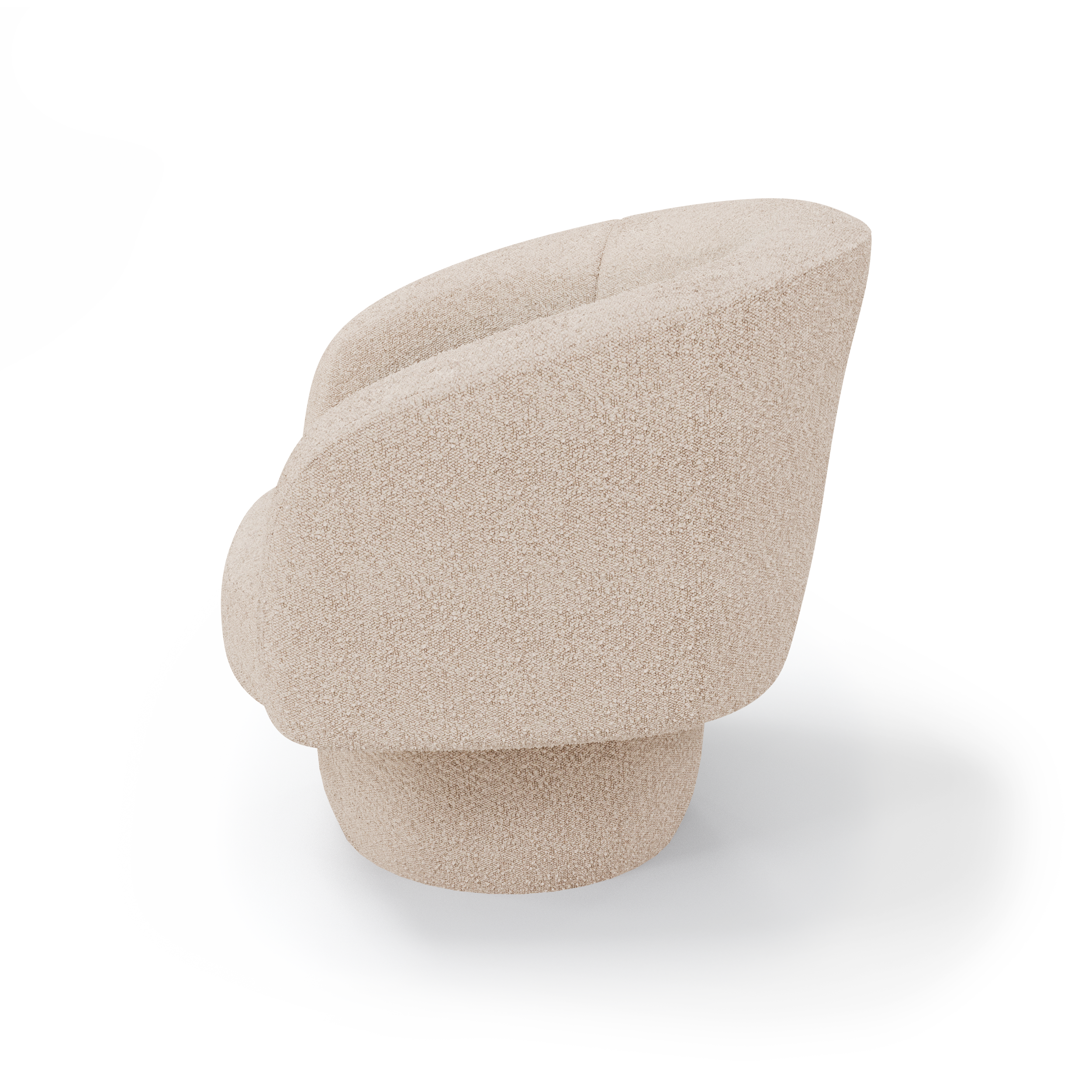 Sia Home Orson fauteuil pivotant crème 72 cm tissu
