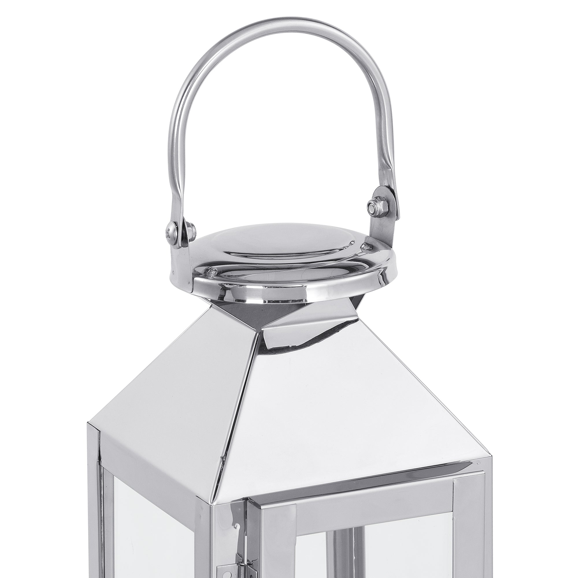 Sia Home Autan 27 cm lanterne argenté verre acier