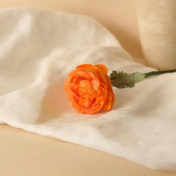 Flowrette Fleur papier bouton d'or orange à l'unité