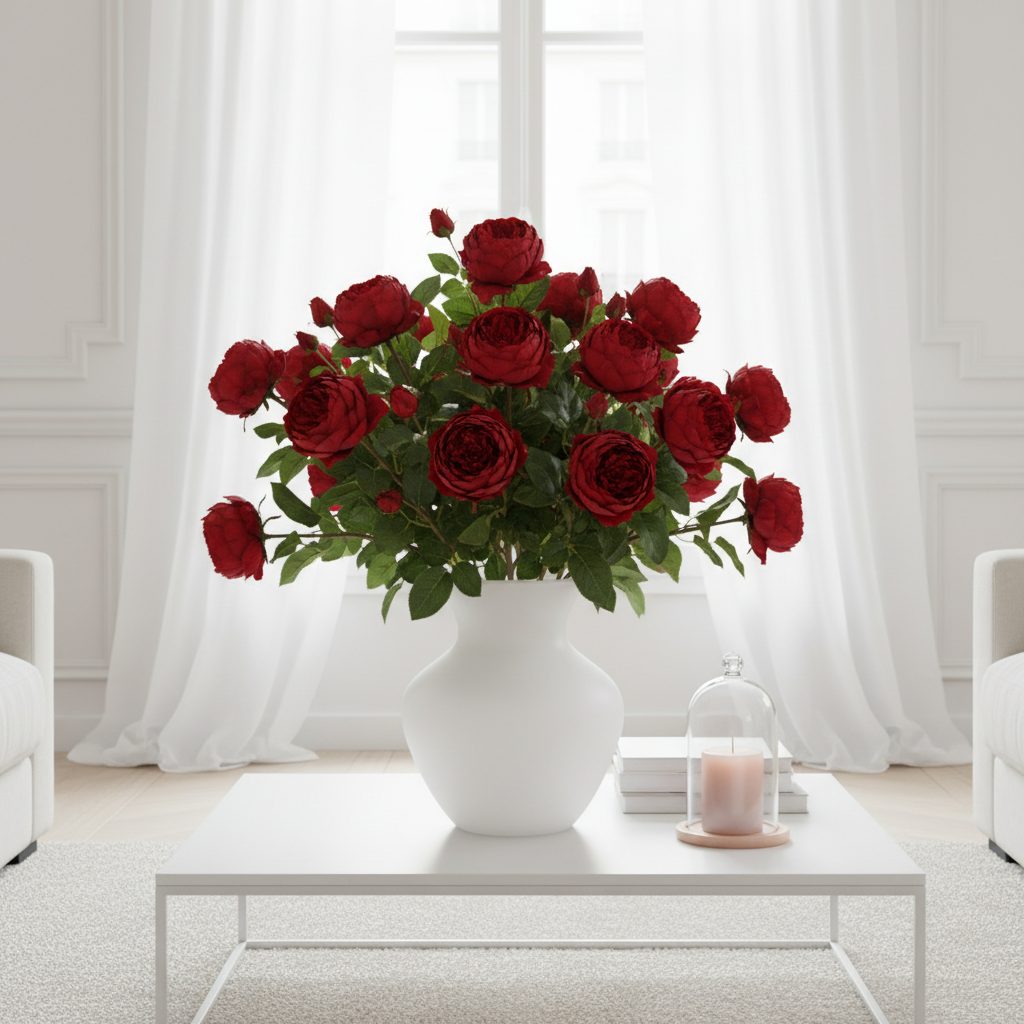 Sia Home Rose David fermée tige artificielle rose pâle 80 cm